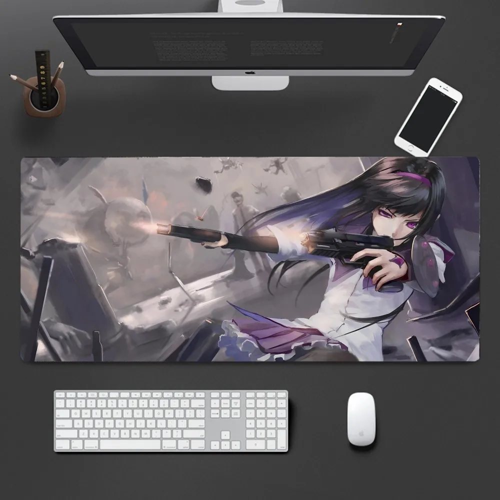 Anime Puella Magi Madoka Magica Akemi Homura Mousepad Large Gaming Mouse Pad LockEdge Thickened Computer Keyboard 5 - Madoka Magica Store