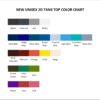 tank top color chart - Madoka Magica Store
