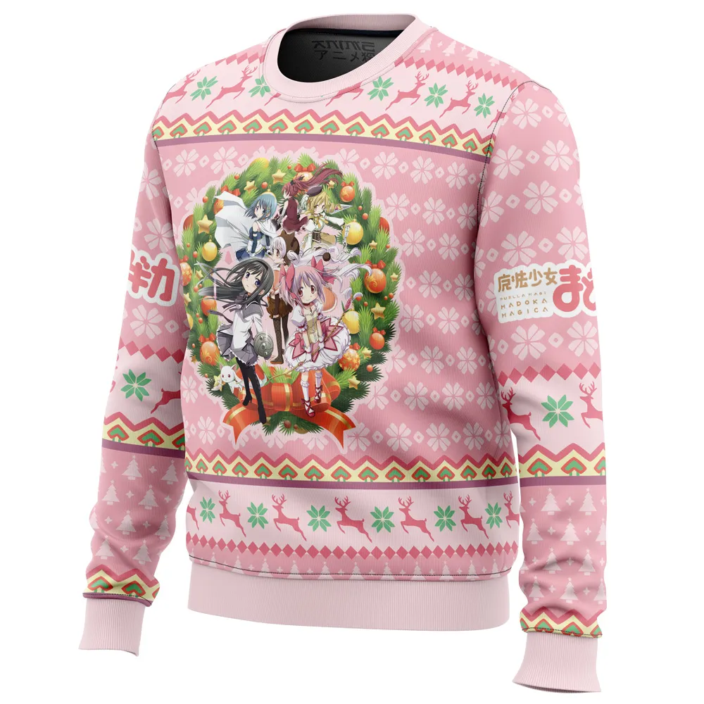 Christmas Magic Puella Magi Madoka Magica men sweatshirt SIDE FRONT mockup - Madoka Magica Store