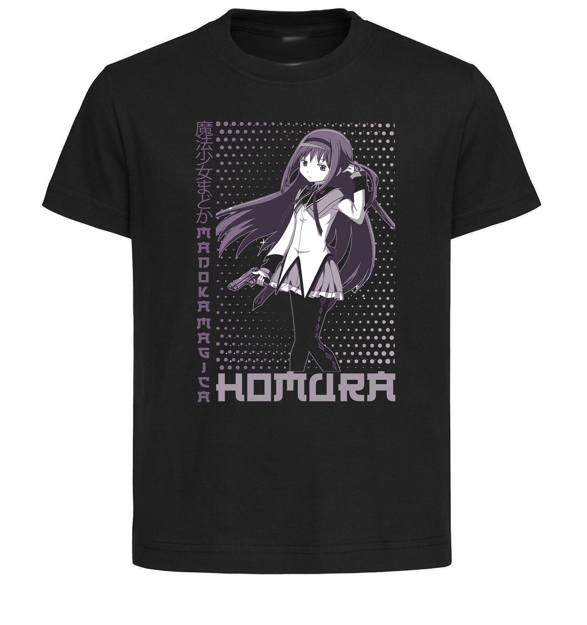 T Shirt Unisex Black Japanese Style Puella Magi Madoka Magica Homura Akemi PE0054 12342 - Madoka Magica Store