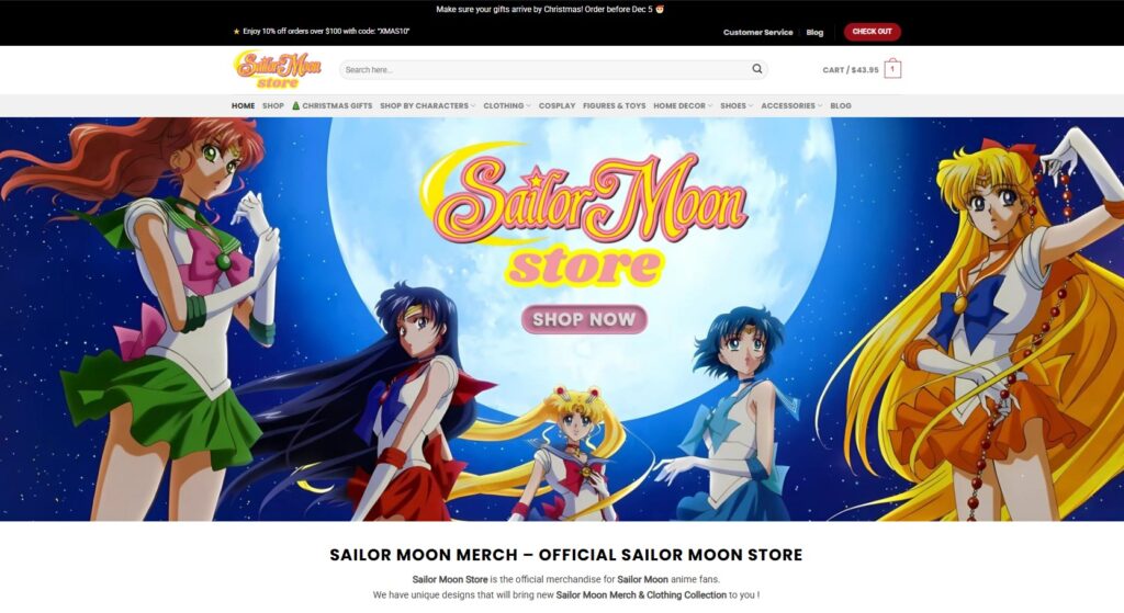 Sailoor Moon Store Homepage - Madoka Magica Store