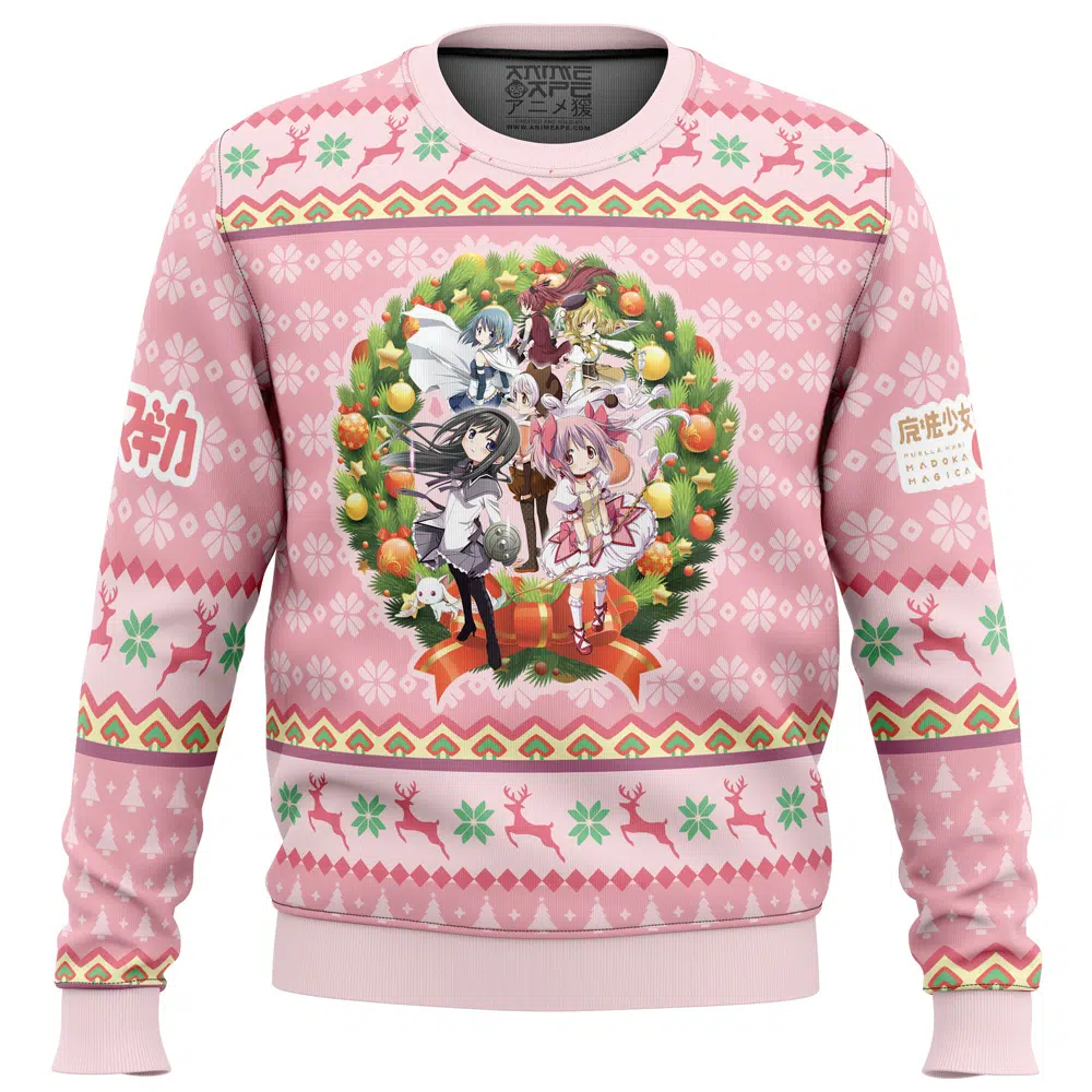 Christmas Magic Puella Magi Madoka Magica men sweatshirt FRONT mockup - Madoka Magica Store